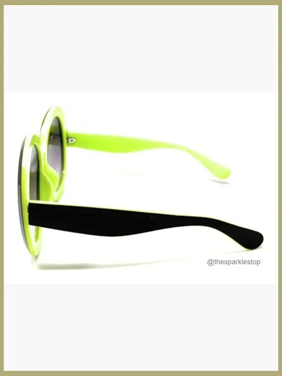 Oversized Round Sunglasses Vintage Big Frame Plastic Shades - Picture 5 of 5